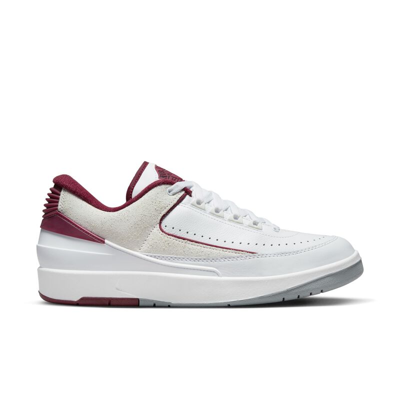 Air Jordan 2 Retro Low, Blanco/Gris Acero Claro/Rojo Cerezo, hi-res