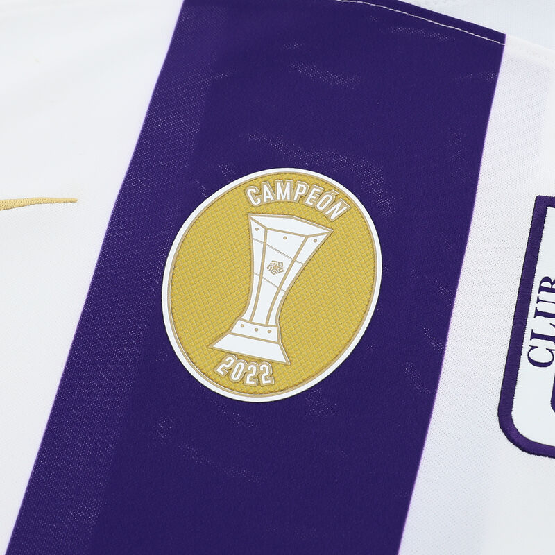 Nike Camiseta Alianza Lima Morada 2023 + Parche de Campeón, Blanco/Morado/Dorado, hi-res