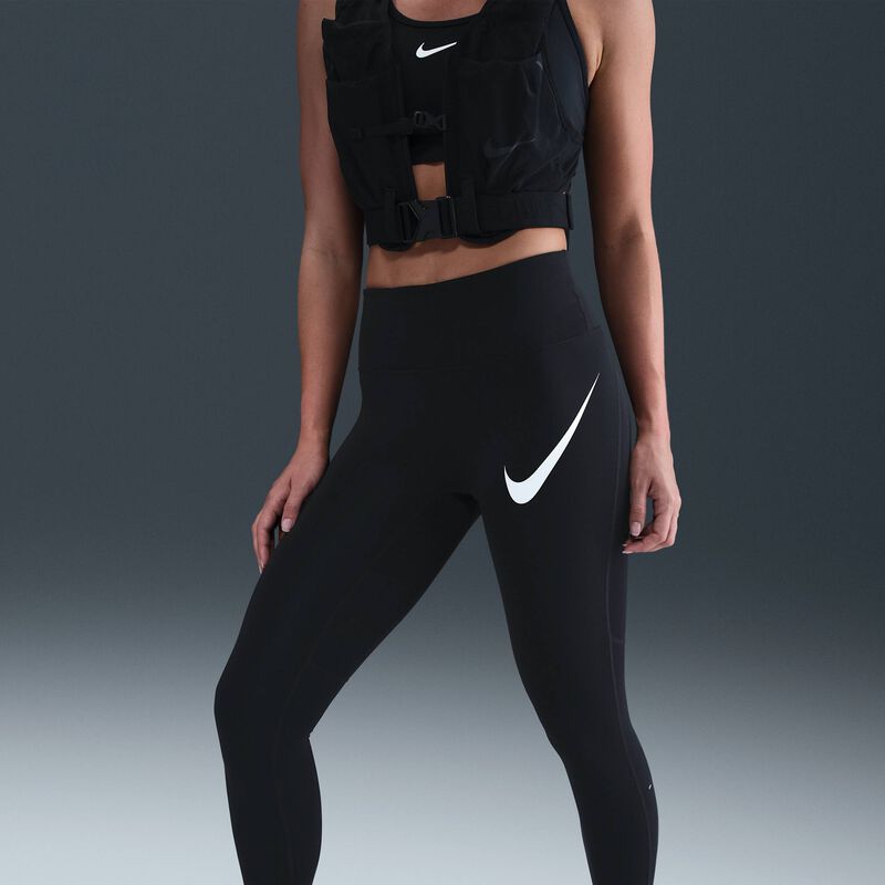Nike Tempo Swoosh Run, Negro/Plata Brillante/Blanco, hi-res
