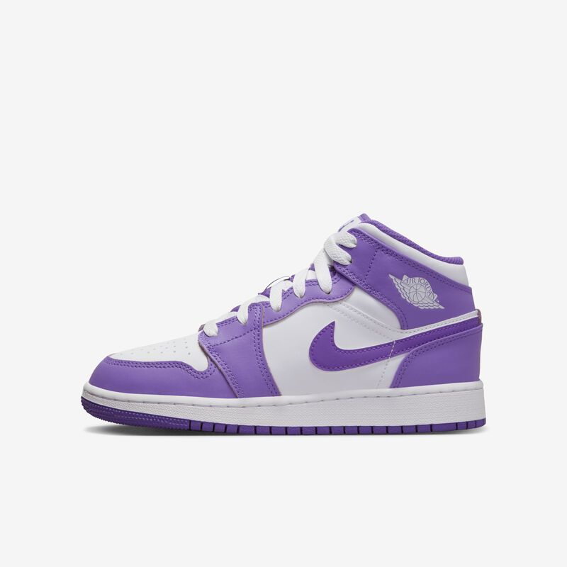 Air Jordan 1 Mid, Veneno púrpura/Blanco, hi-res
