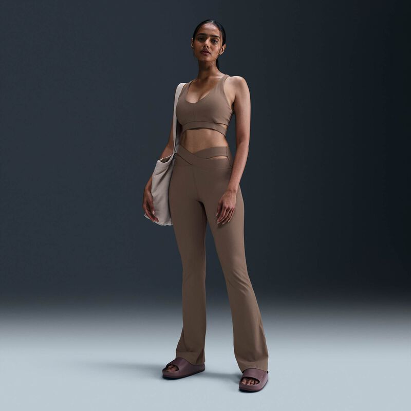 Nike Zenvy Rib, Marrón Visón/Blanco, hi-res