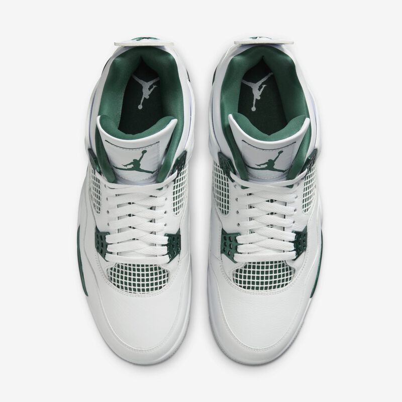 Air Jordan 4 Retro, Blanco/Blanco/Gris Neutro/Verde Oxidado, hi-res