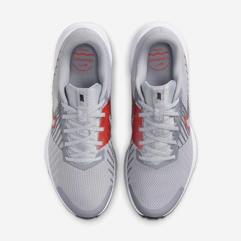 Nike Run Defy, Gris Lobo/Negro/Blanco/Carmesí brillante, hi-res