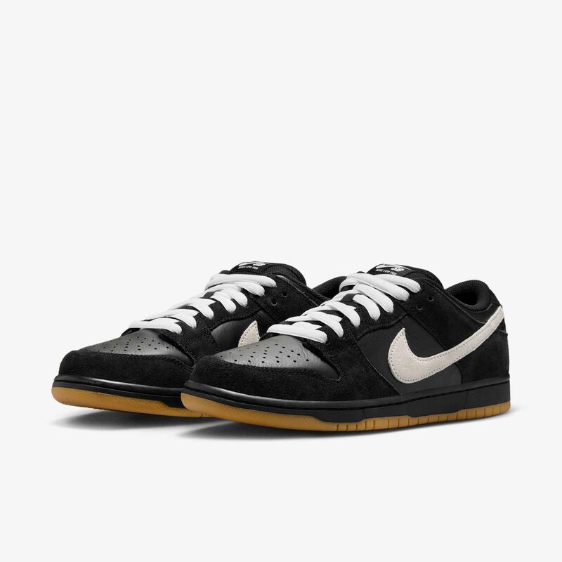 Nike SB Dunk Low Pro, Negro/Negro/Marrón Claro Goma/Blanco, hi-res