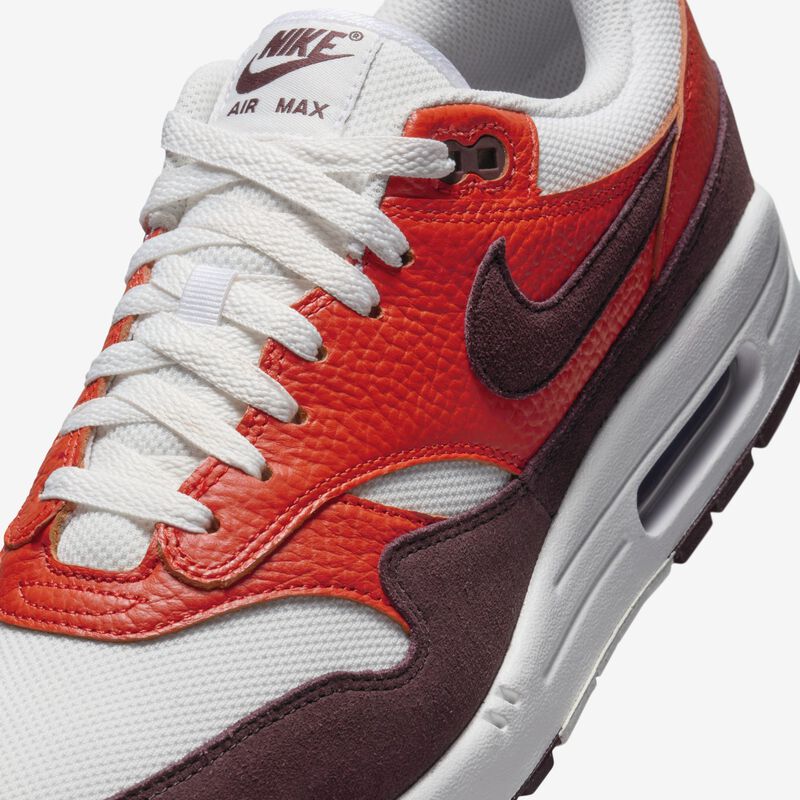Nike Air Max 1, Blanco Cumbre/Burdeos Crush-Picante Rojo, hi-res