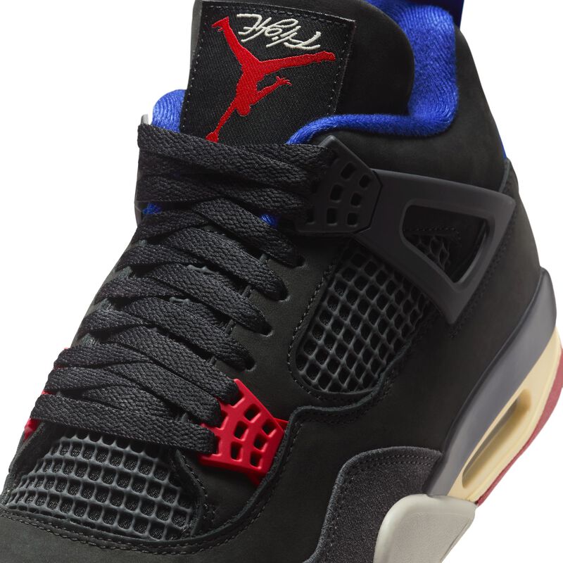 Air Jordan 4 Retro "Bred Reimagined", Negro/Rojo Fuego-Azul Real Profundo-Oscuro Gris Humo-Gris Técnico, hi-res