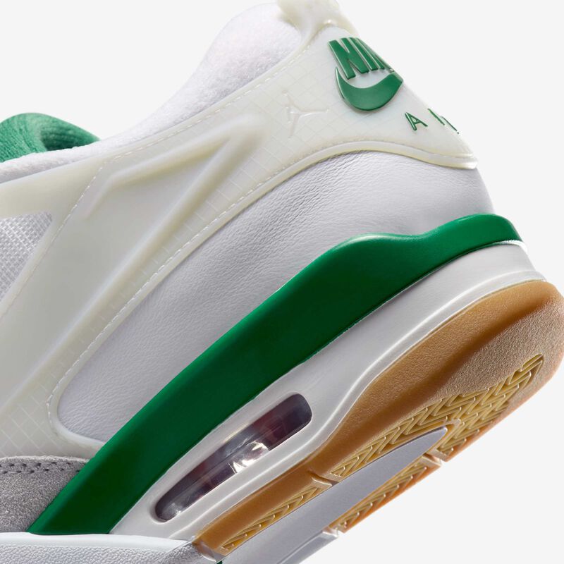 Air Jordan 4 RM, Blanco/Gris Neutro/Gris Lobo/Verde Pino, hi-res