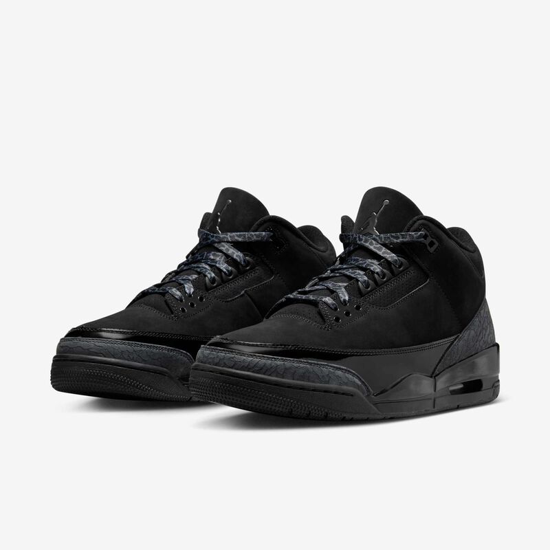 Air Jordan 3 Retro, Negro/Carbón Oscuro-Blanco, hi-res