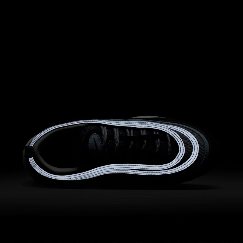 Nike Air Max 97, Negro/Gris hierro/Blanco cumbre/Tinte azul, hi-res