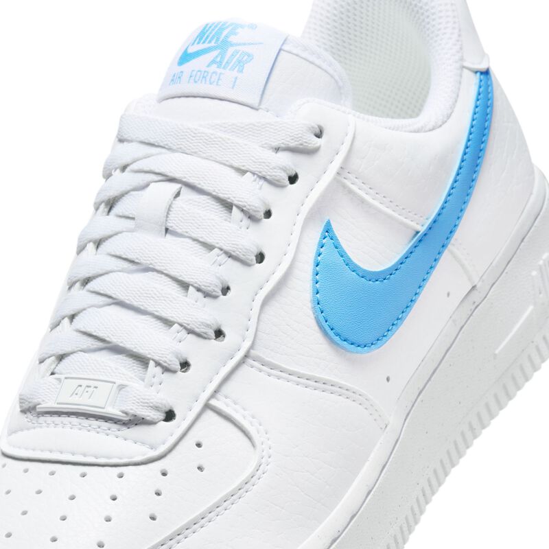 Nike Air Force 1 '07 SE, Blanco/Blanco/Volt/Azul universitario, hi-res
