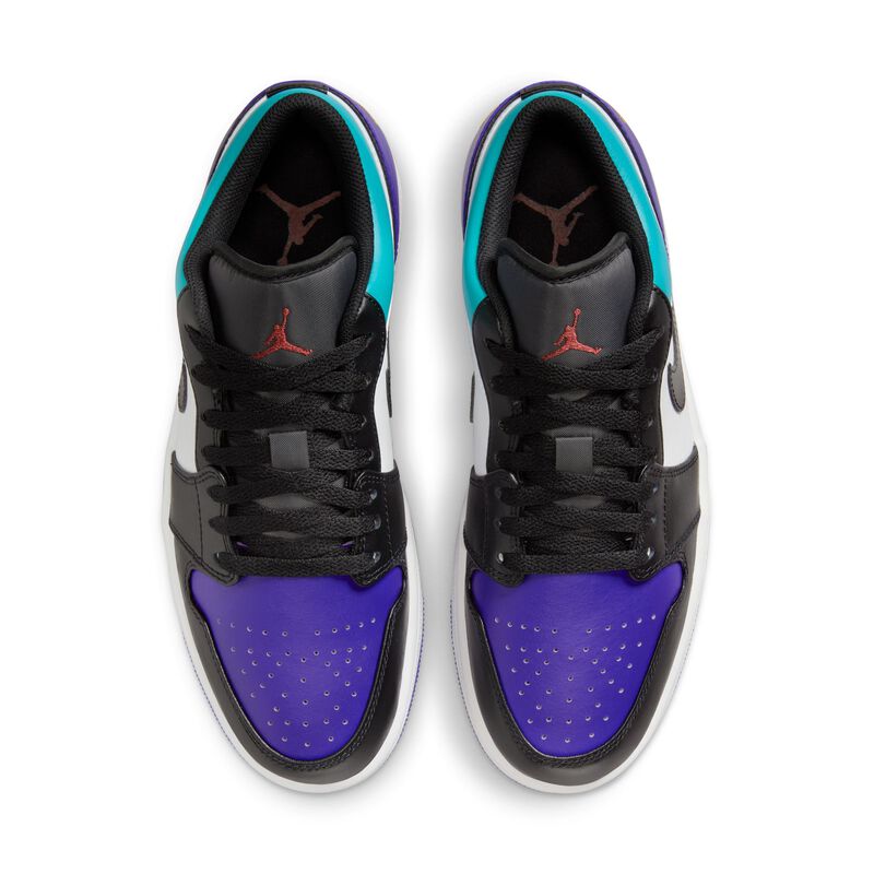 Air Jordan 1 Low, Blanco/Concordia brillante/Aguamarina/Negro, hi-res