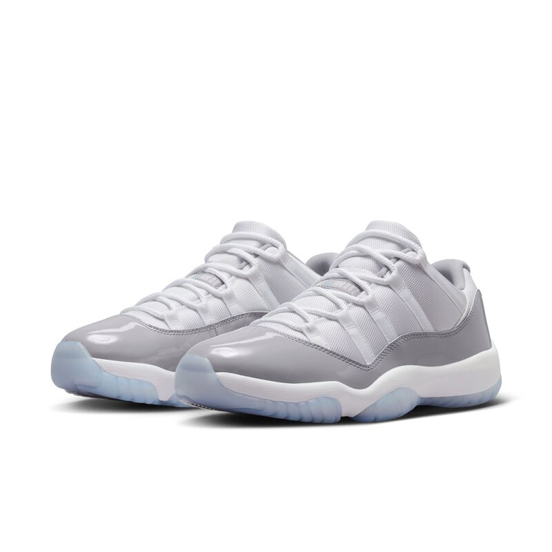Air Jordan 11 Retro Low, Blanco/Gris cemento/Azul Universitario, hi-res