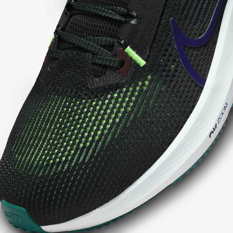 Nike Pegasus 40, Negro/Burdeos enérgico/Azul verdoso geoda/Morado tinta, hi-res