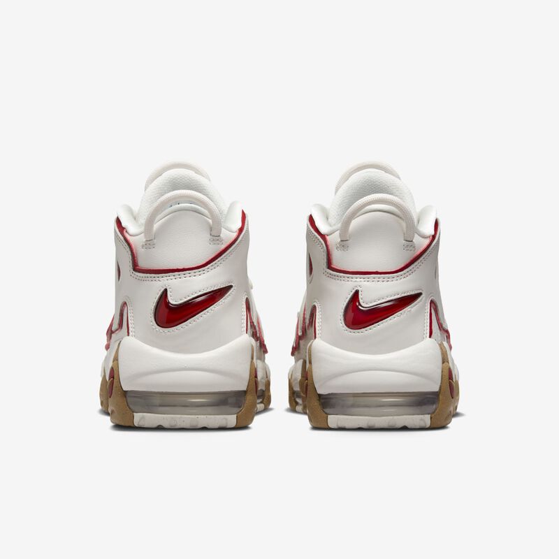 Nike Air More Uptempo, Fantasma/Marrón Claro Goma/Transparente/Rojo Gimnasio, hi-res