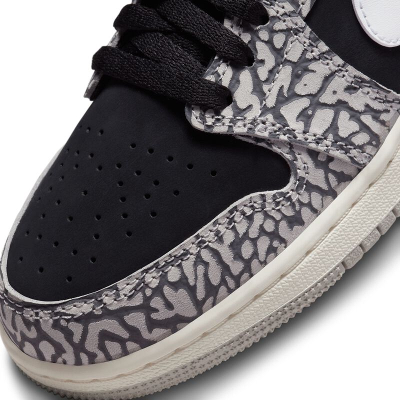 Air Jordan 1 Low OG, Negro/Gris tecnológico/Blanco/Muselina, hi-res