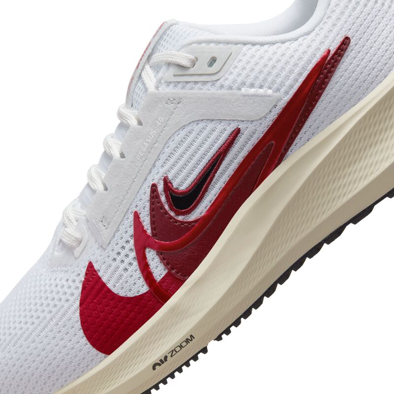 Nike Pegasus 40 Premium, Blanco/Polvo fotón/Rojo universitario/Multicolor, hi-res