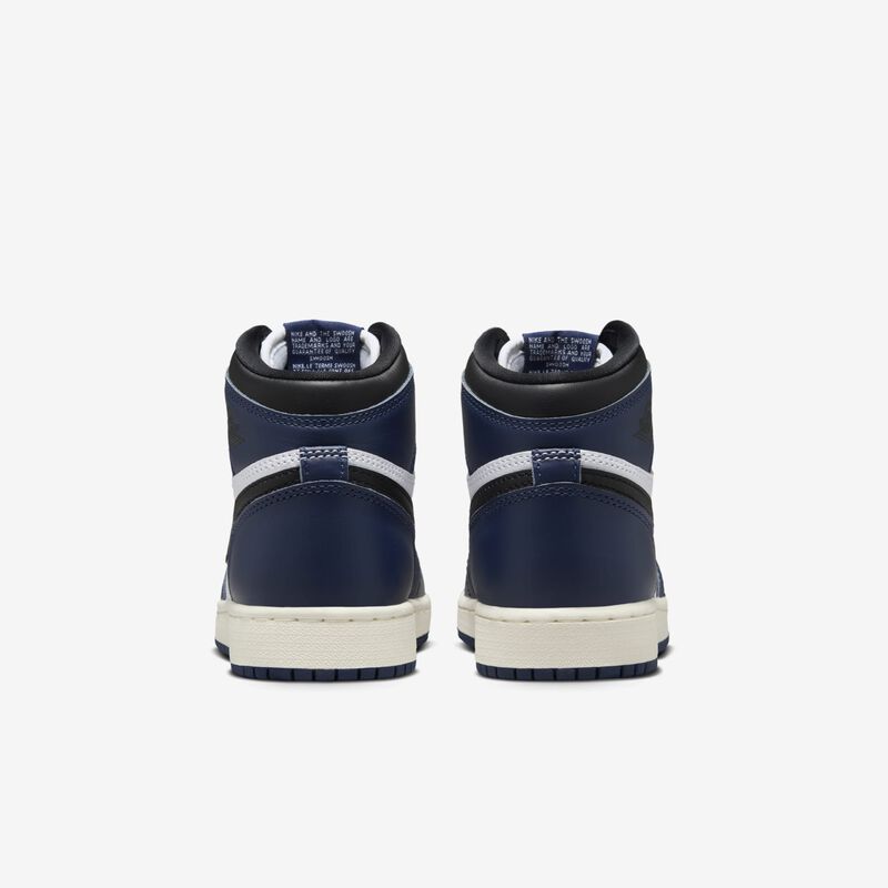 Air Jordan 1 High OG, Azul marino medianoche/Blanco/Vela/Negro, hi-res