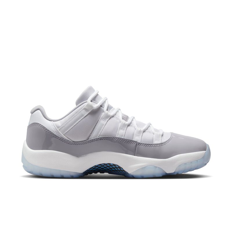 Air Jordan 11 Retro Low, Blanco/Gris cemento/Azul Universitario, hi-res