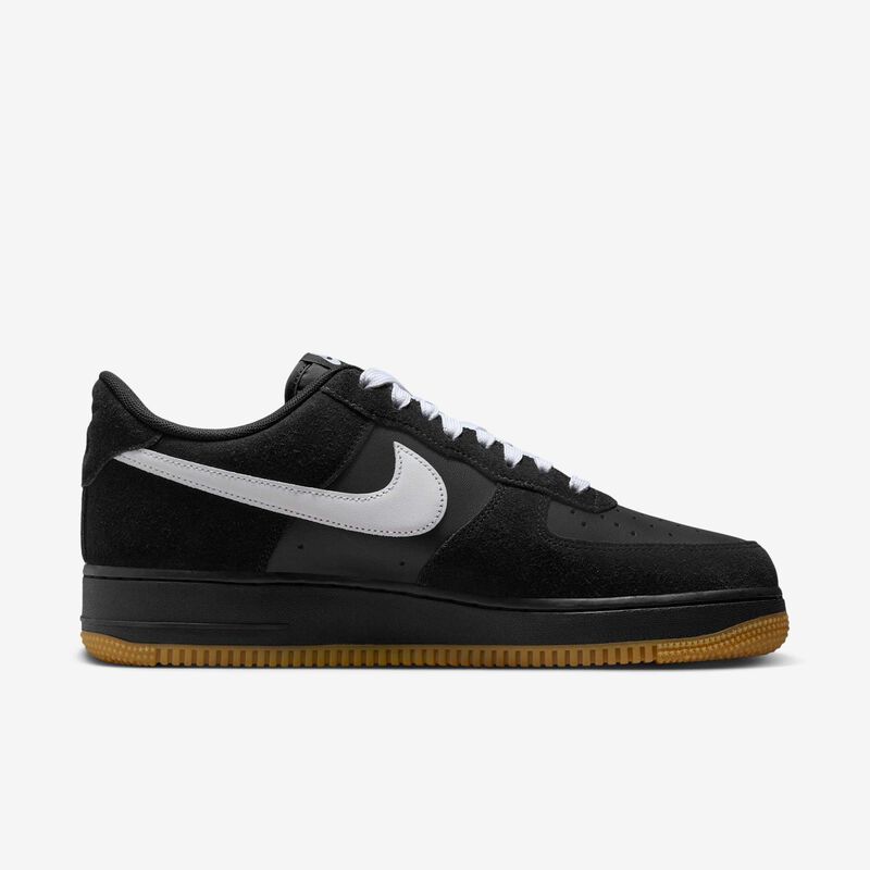 Nike Air Force 1 '07 LV8, Negro/Goma Marrón Claro/Blanco, hi-res