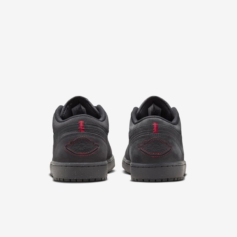 Air Jordan 1 Low SE Craft, Gris ahumado oscuro/Negro-Rojo Varsity, hi-res