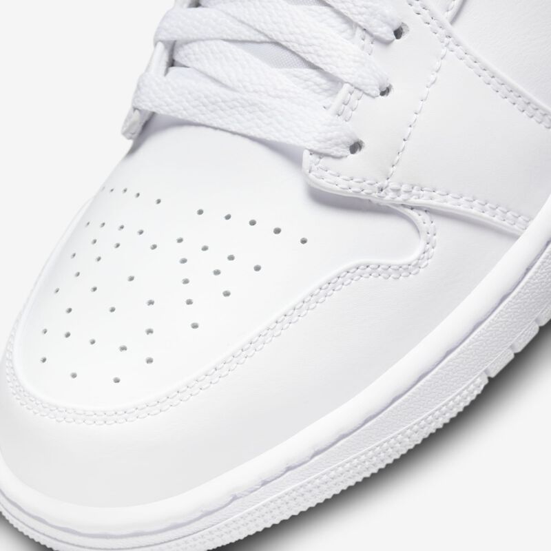 Air Jordan 1 Mid, Blanco/Blanco/Blanco, hi-res