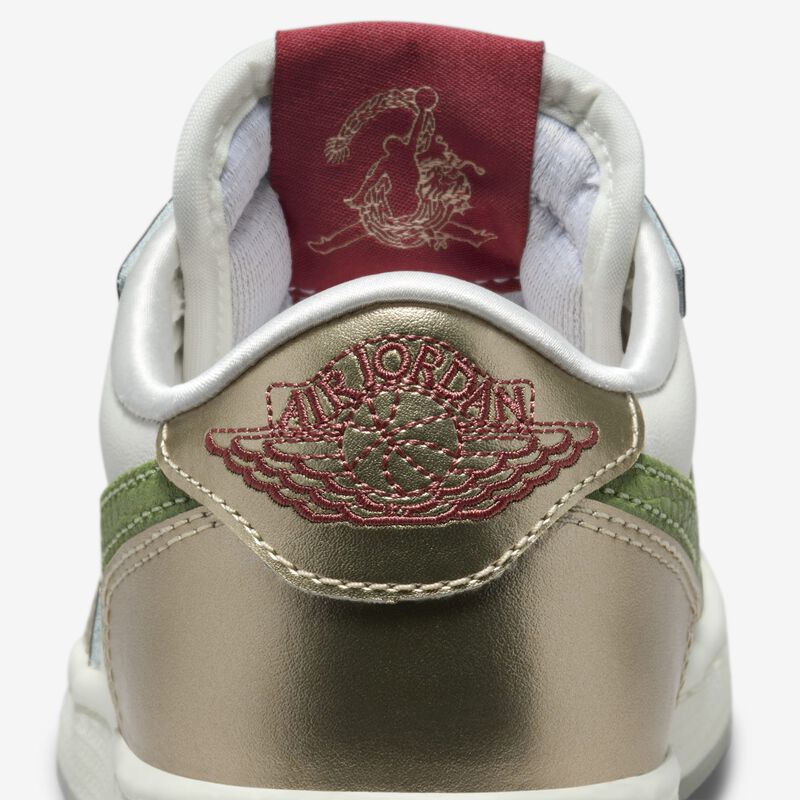 Air Jordan 1 Retro Low OG Chinese New Year, Vela/Verde Aceite-Mtlc Oro Grano-Cedro, hi-res