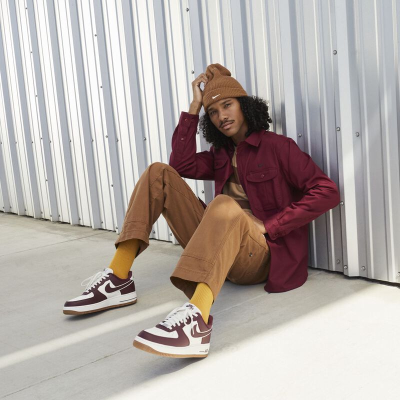 Nike Air Force 1 '07 LV8, Vela/Granate nocturno-Castaño medio, hi-res