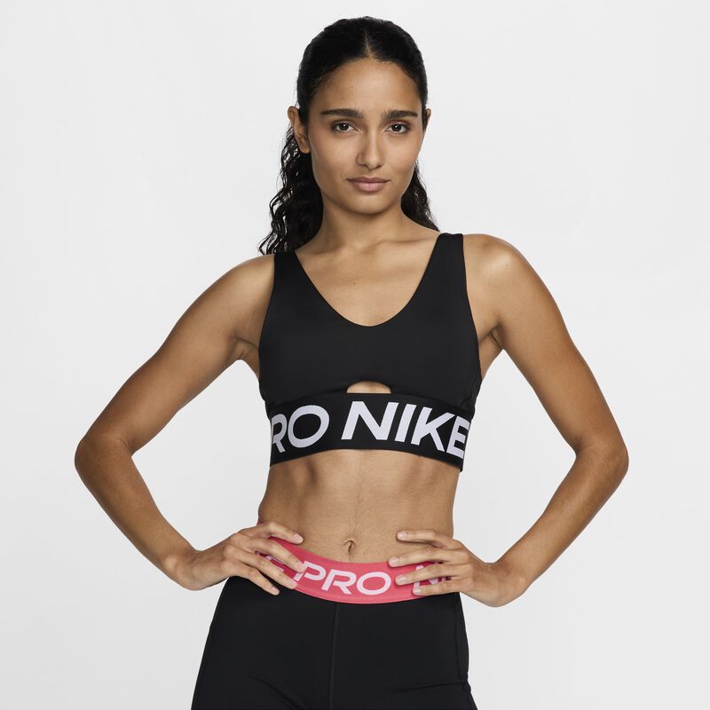 Nike Pro Indy Plunge, Negro/Blanco/Blanco, hi-res