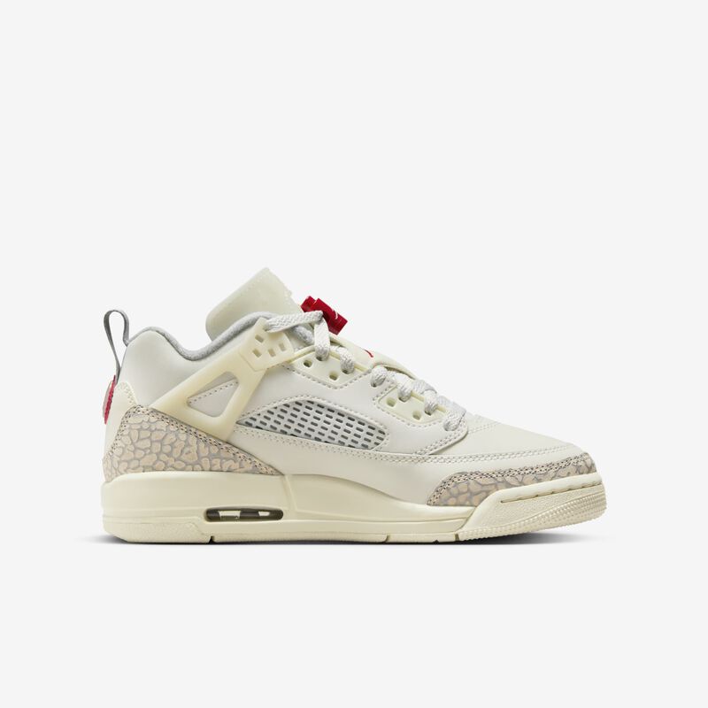 Jordan Spizike Low, Vela/Leche de coco/Arenisca/Rojo universitario, hi-res