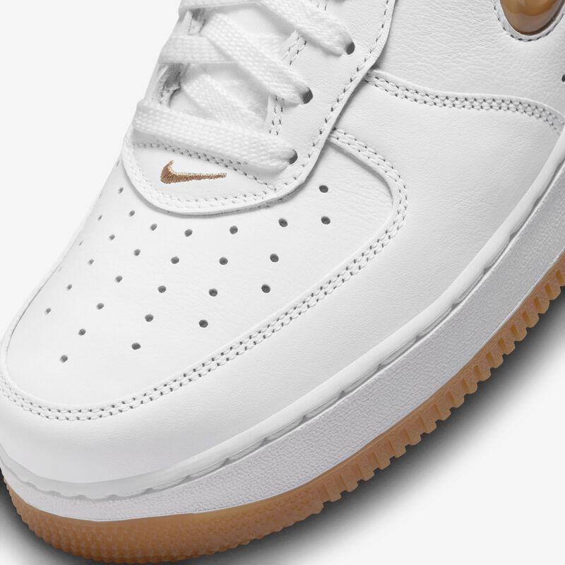 Nike Air Force 1 Low Retro, Blanco/Goma Marrón Medio, hi-res