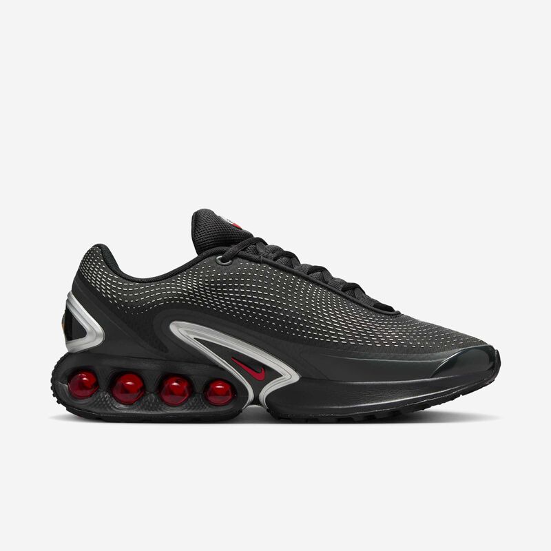 Nike Air Max Dn, Negro/Negro/Plata Metalizado/Rojo Universitario, hi-res