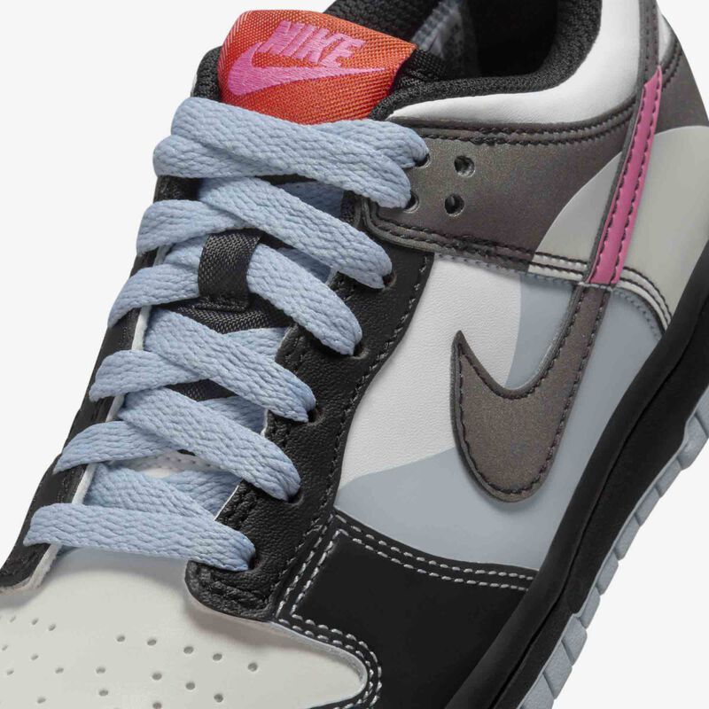 Nike Dunk Low SE, Blanco cumbre/Negro/Rosa Juguetón/Azul Armería Ligero, hi-res