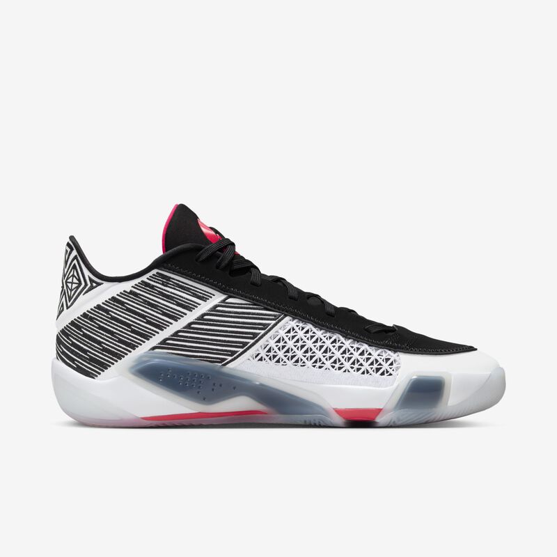 Air Jordan XXXVIII Low "Fundamental", Blanco/Negro/Rojo Sirena, hi-res