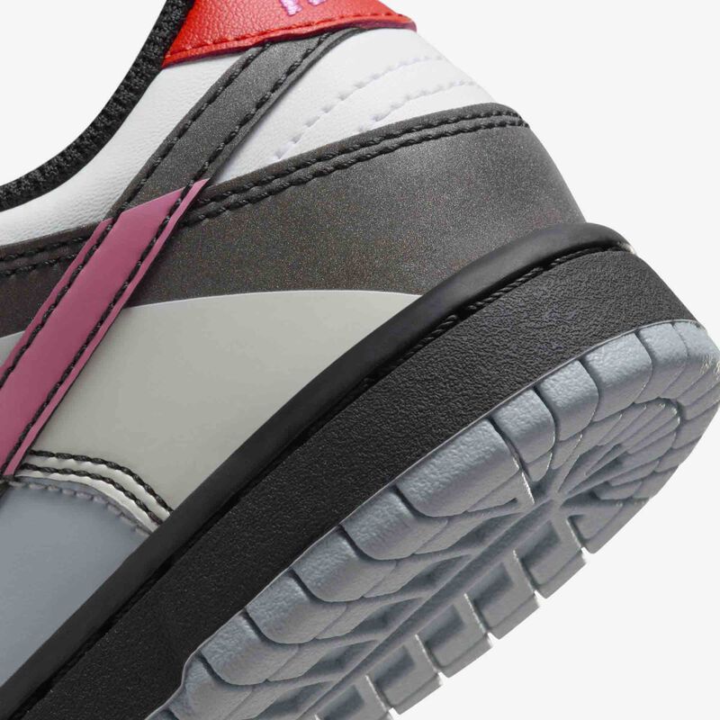 Nike Dunk Low SE, Blanco cumbre/Negro/Rosa Juguetón/Azul Armería Ligero, hi-res