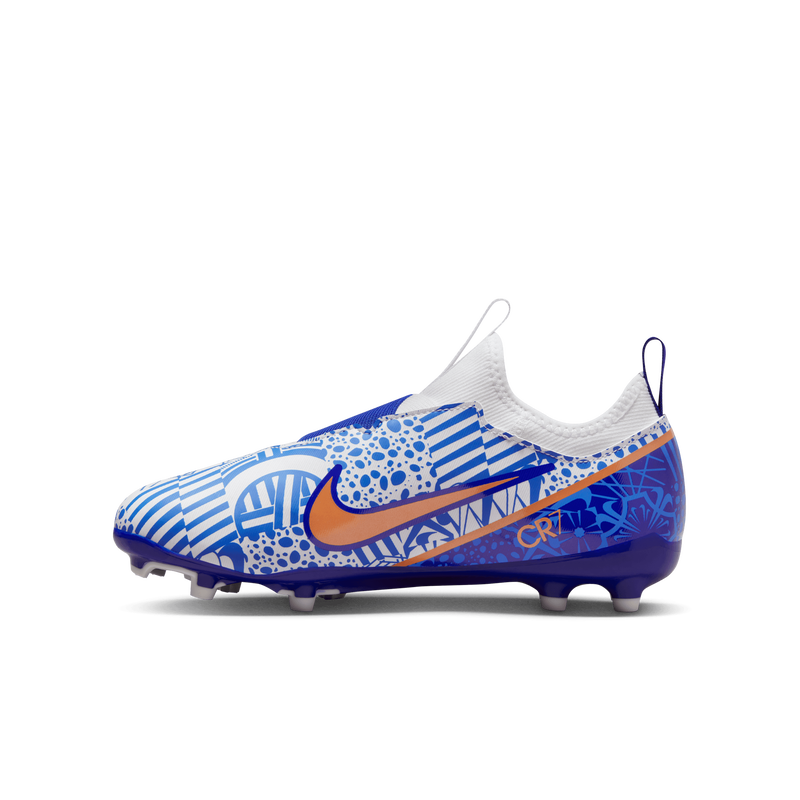 Nike Jr. Zoom Mercurial Vapor 15 Academy CR7 MG, Blanco/Concordia/Azul medio/Cobre metálico, hi-res