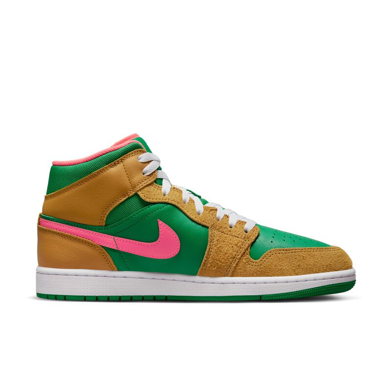 Air Jordan 1 Mid SE, Chutney/Verde suerte/Ponche caliente/Oro celeste, hi-res