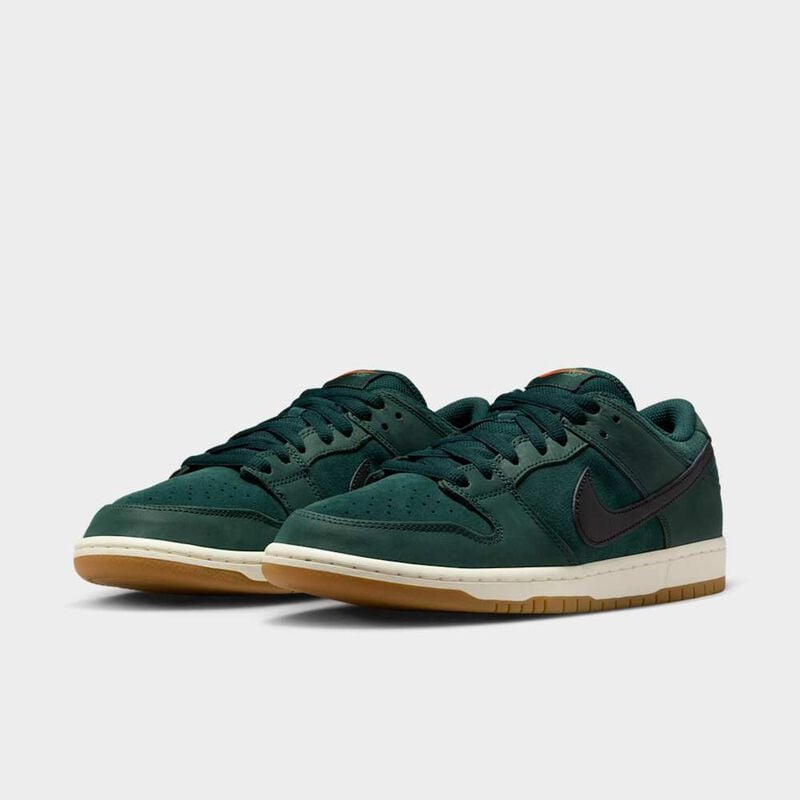 Nike SB Dunk Low Pro, Abeto Profundo/Negro-Abeto-Vela-Marr&oacute;n Goma Claro-Seguro Naranja, hi-res