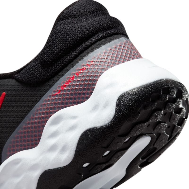 Nike Renew Ride 3, Negro/Blanco/Gris humo/Rojo universitario, hi-res