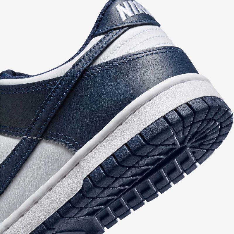 Nike Dunk Low, Blanco/Blanco/Azul Marino Medianoche, hi-res
