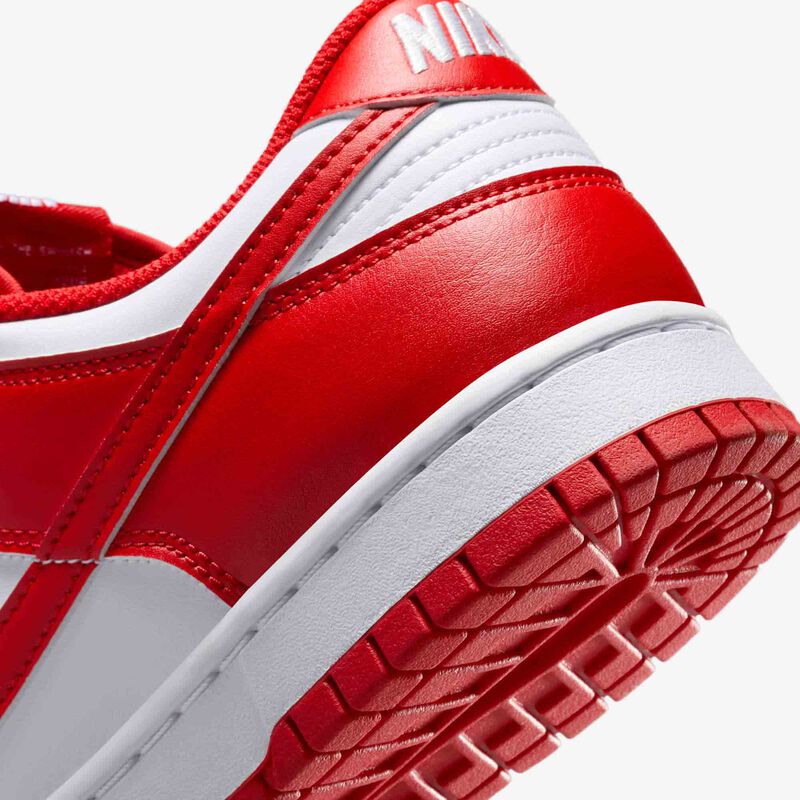 Nike Dunk Low Retro, Blanco/Blanco/Rojo Universitario, hi-res