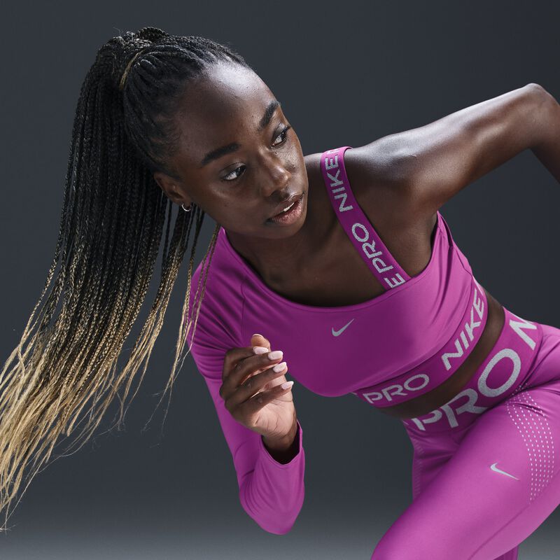 Nike Pro Shine, Fucsia Intenso/Plata Reflectante, hi-res