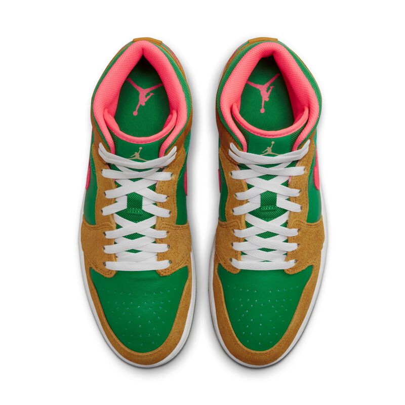 Air Jordan 1 Mid SE, Chutney/Verde suerte/Ponche caliente/Oro celeste, hi-res