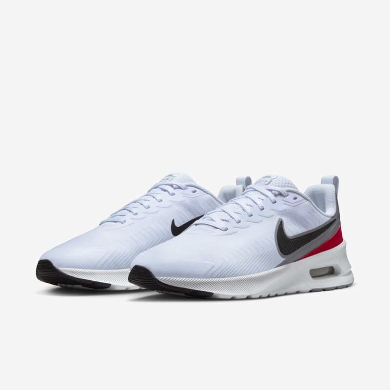 Nike Air Max Nuaxis, Fútbol Gris/Blanco/Rojo Gimnasio/Negro, hi-res