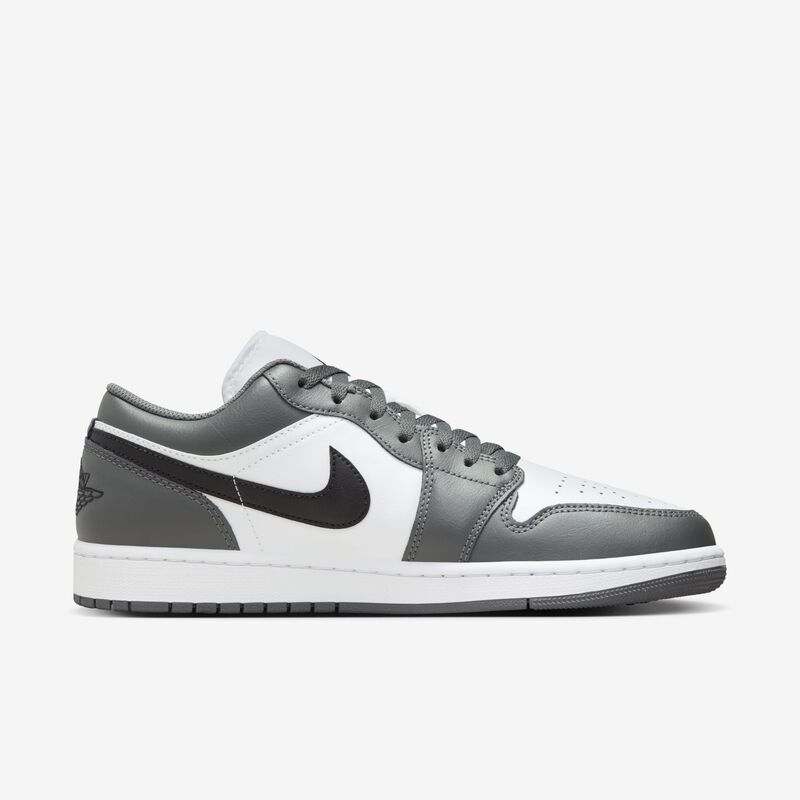 Air Jordan 1 Low, Blanco/Negro-Gris Hierro, hi-res