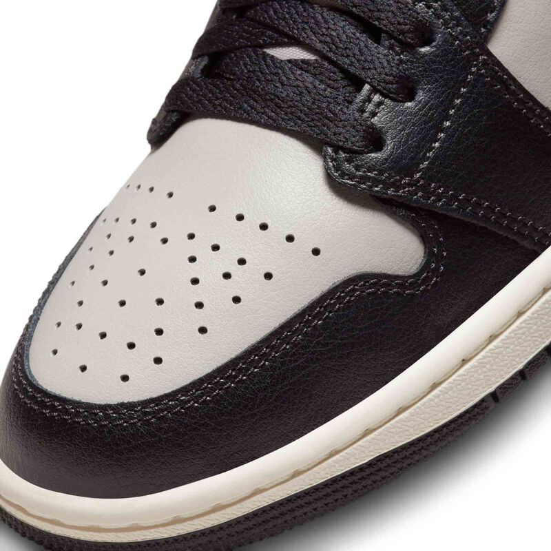 Air Jordan 1 Mid, Negro/Gris universitario/Vela/Rojo gimnasio, hi-res