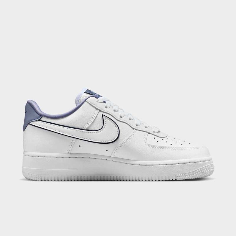 Nike Air Force 1 '07 Essential, Blanco/Medianoche Azul Marino-&Iacute;ndigo Mundial, hi-res