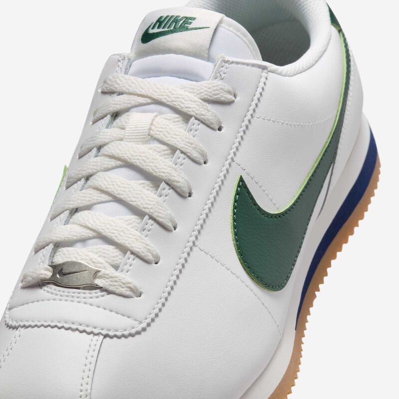 Nike Cortez, Blanco Cumbre/Azul Marino Medianoche/Plata Metalizado/Abeto, hi-res