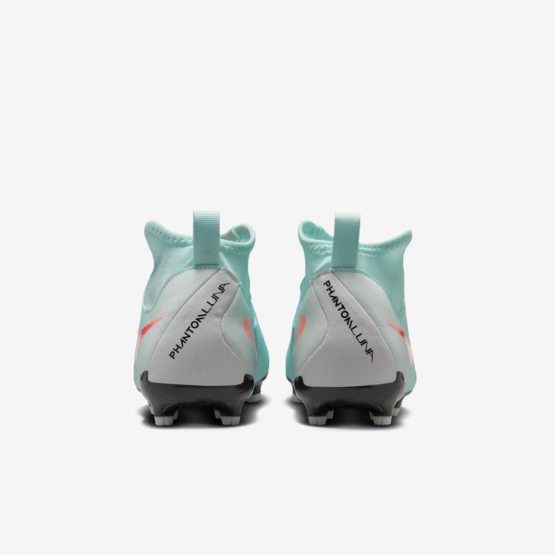 Nike Jr. Phantom Luna 2 Academy, Menta/Sombrío Apagado/Rojo Atómico, hi-res