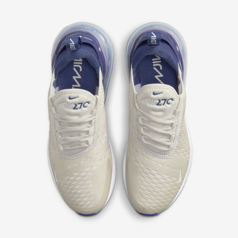 Nike Air Max 270, Light Bone/Blanco/Plata metalizado/Diffused Blue, hi-res