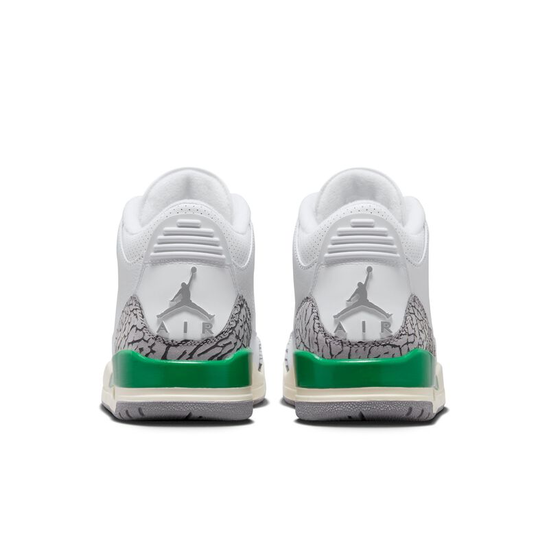 Air Jordan 3 Retro, Blanco/Verde suerte/Gris cemento/Rojo Varsity, hi-res